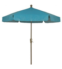 Fiberbuilt 7.5' Garden Forest Green Mesh  Umbrella - Push Up