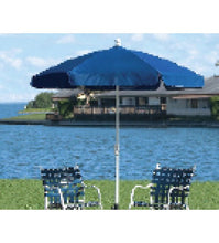 Fiberbuilt 7.5' Garden Navy Blue Umbrella - Push Up