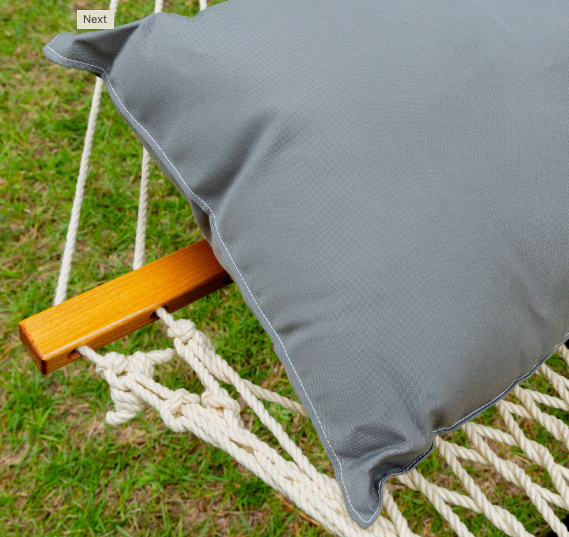 52" Long Hammock Pillow Sunbrella® Canvas Charcoal The Patio Galaxy