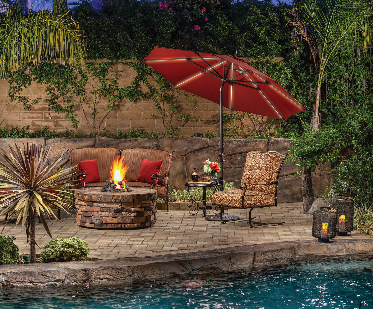 garden treasure patio umbrella 7.5 Foot Glide Tilt Octagon Base NOT Included Vent Style Treasure Garden 7.5ft Patio Umbrella