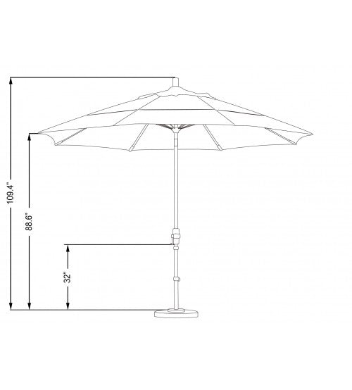 11 round patio umbrella tilting Sun Master 11' Round Fiberglass Collar Tilt Umbrella – The Patio Galaxy