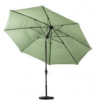 Sun Master 11' Round Fiberglass Collar Tilt Green Umbrella
