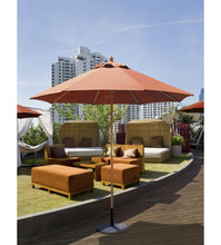 Galtech 121/221 - 7.5 FT Round Wood Café Market Umbrella