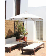 Galtech 183 - White 11 FT Wood Market Umbrella
