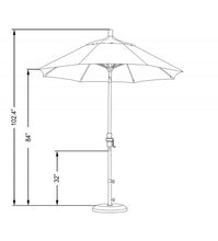Sun Master 7.5' Fiberglass Umbrella sketch