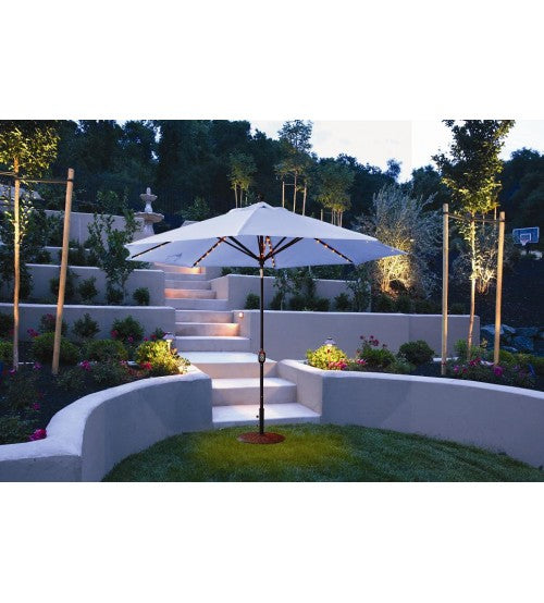 Galtech 986 - 11 FT Auto Tilt Patio Umbrella W/ L.E.D. Lights