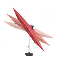 10' Cantilever Orange Tilt Umbrella - O'Bravia Polyester Fabric Side view