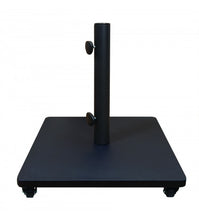 Treasure Garden 120 LBS Steel Base - Square With Casters Black