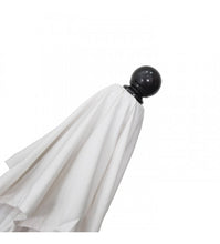 7.5' Round All Fiberglass White Folded Umbrella With Conopy