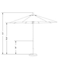 Grove Series 9' Octagon Wood Umbrella Sketch