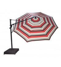 Treasure Garden 13' Cantilever tilt Umbrella orange grey cream combination
