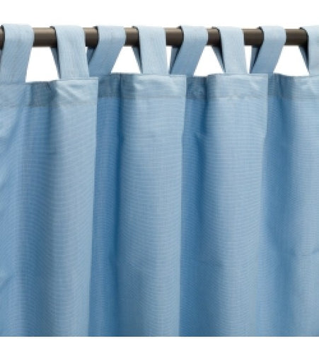 Sunbrella Outdoor Curtain with Tab Top - Canvas Air Blue