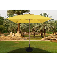 Fiberbuilt Lucaya 7.5' Square Pulley Aluminum Yellow Umbrella