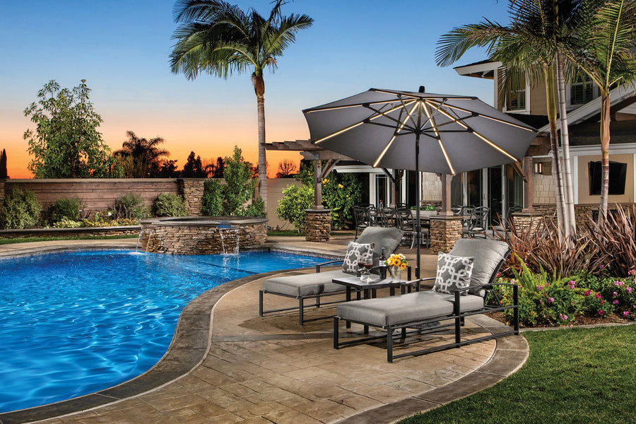 What are the different types of tilt patio umbrellas?