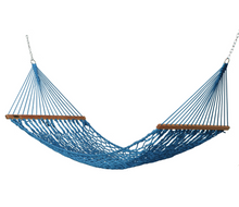 Single Coastal Blue Duracord Rope Hammock