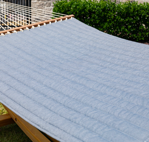 Large Quilted Fabric Hammock - Sunbrella Cast Slate