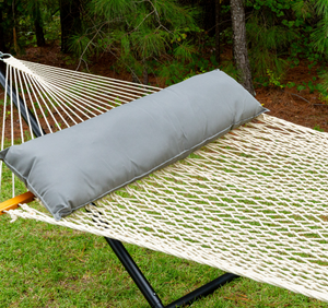 52" Long Hammock Pillow - Sunbrella® Canvas Charcoal