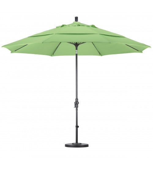 Sun Master 11' Round Fiberglass Collar Tilt Lime Umbrella