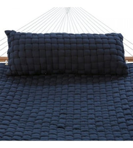 Soft Weave Deluxe Hammock Pillow - Navy With Top Pillow