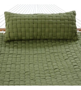 Large Soft Weave Hammock - Light Green With Pillow