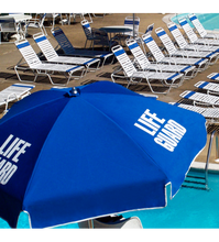 Fiberglass Commercial Beach Blue Umbrella 6.5'