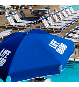 Fiberglass Commercial Beach Blue Umbrella 6.5'