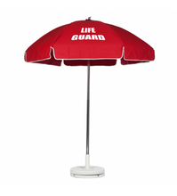 Fiberglass Commercial Beach Red Umbrella 6.5'