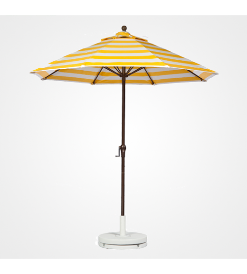 commercial 6 x 9 patio umbrella 9'ft Push Button Tilt Sunbrella Double Wind Vents The ribs extending from the hub are made with a thicker coat of aluminum so that the smaller pieces will not be too fragile to use for an extended period of time Commercial Outdoor Umbrella - 9