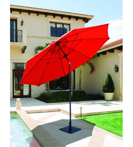 Galtech 636 - 9 FT Manual Tilt Patio Orange Umbrella