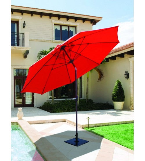 9 ft orange patio umbrella Galtech 636