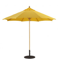 Galtech 9' Wood Market yellow Umbrella 
