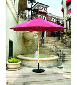 Galtech 9' Wood Market Umbrella / Single Pole