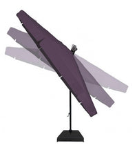 11' Octagon Cantilever Umbrella dark purple tilt umbrella
