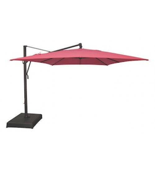 Treasure Garden 10' X 13' Cantilever Umbrella with stand Top view