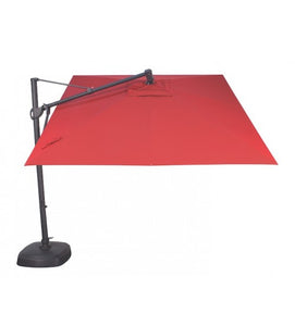  10' Cantilever Orange Umbrella - O'Bravia Polyester Fabric top view