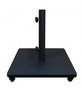 Treasure Garden 120 LBS Steel Base - Square With Casters Black