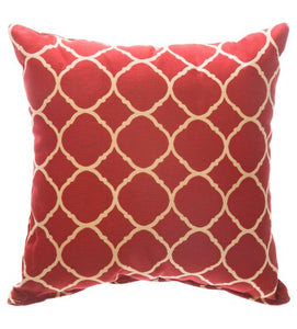 Sunbrella 18"X18" Square Throw Pillow - Accord II Crimson