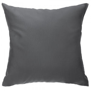 Sunbrella 18"X18" Square Throw Pillow - Canvas Charcoal 