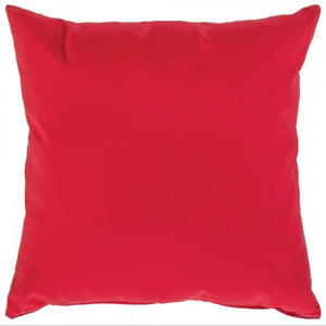 Sunbrella 18"X18" Square Throw Pillow - Canvas Jockey Red 