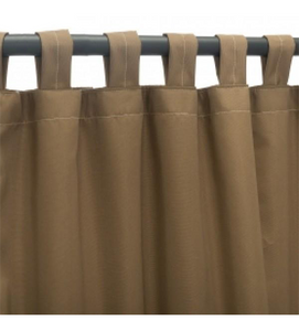 Sunbrella Outdoor Curtain With Tab Top - Canvas Cocoa