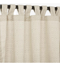 Sunbrella Outdoor Curtain With Tabs - Linen Silver