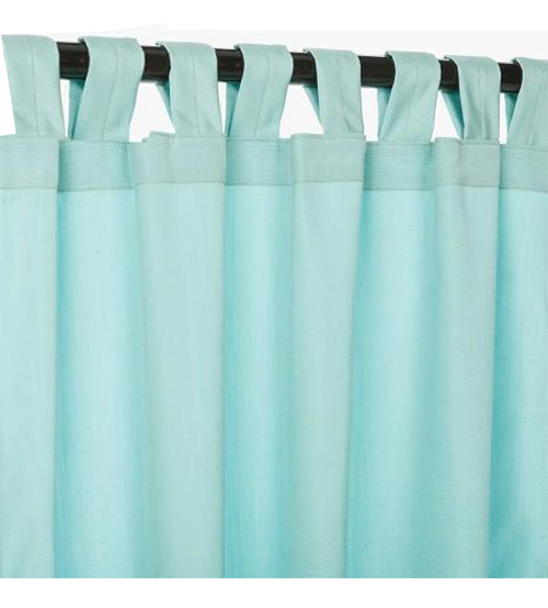 Sunbrella Outdoor Curtain With Tabs - Glacier
