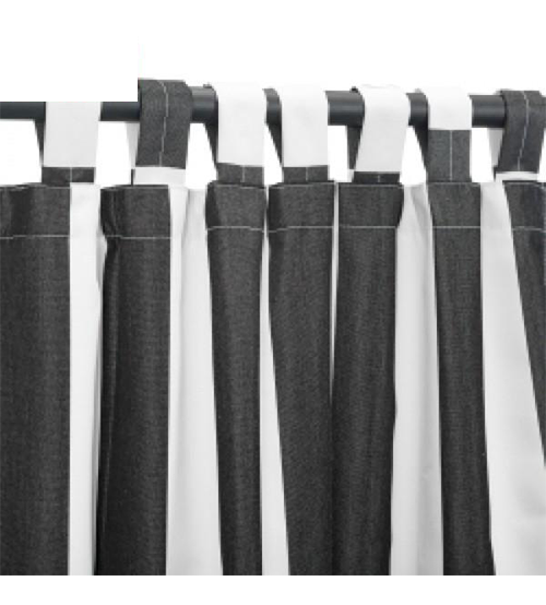 Sunbrella Outdoor Curtain with Stainless Steel Grommets - Canvas