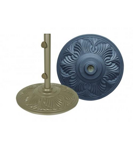 cast aluminum patio umbrella base Treasure Garden 50 LBS Art Deco Cast Aluminum Umbrella Base