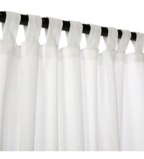 Sunbrella Outdoor Curtain With Tab Top - Canvas White