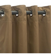 Sunbrella Outdoor Curtain With Nickel Grommets - Canvas Cocoa