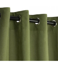 Sunbrella Outdoor Curtain With Nickel Grommets - Spectrum Cilantro