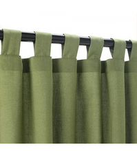Sunbrella Outdoor Curtain With Tabs - Cilantro