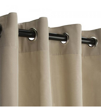 Sunbrella Outdoor Curtain With Nickel Grommets - Antique Beige