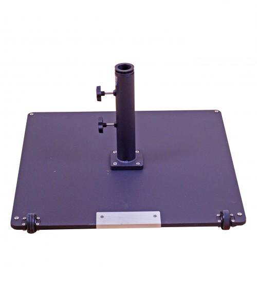 95Lbs Umbrella Base with Wheels Black